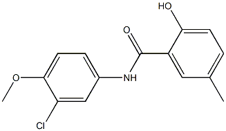 N-(3-chloro-4-methoxyphenyl)-2-hydroxy-5-methylbenzamide Struktur