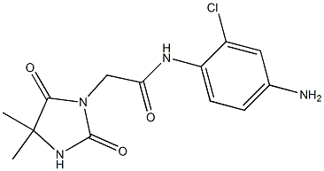 N-(4-amino-2-chlorophenyl)-2-(4,4-dimethyl-2,5-dioxoimidazolidin-1-yl)acetamide Struktur