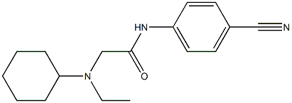 N-(4-cyanophenyl)-2-[cyclohexyl(ethyl)amino]acetamide Struktur