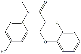 N-(4-hydroxyphenyl)-N-methyl-2,3-dihydro-1,4-benzodioxine-2-carboxamide Struktur