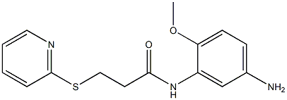 N-(5-amino-2-methoxyphenyl)-3-(pyridin-2-ylsulfanyl)propanamide Struktur