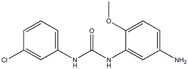 N-(5-amino-2-methoxyphenyl)-N'-(3-chlorophenyl)urea Struktur