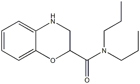 N,N-dipropyl-3,4-dihydro-2H-1,4-benzoxazine-2-carboxamide Struktur