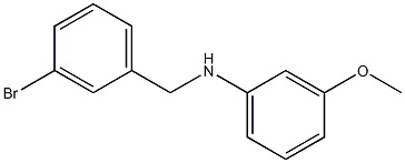 N-[(3-bromophenyl)methyl]-3-methoxyaniline Struktur