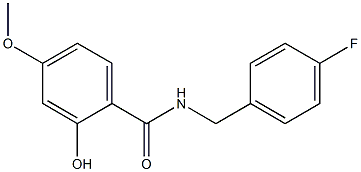 N-[(4-fluorophenyl)methyl]-2-hydroxy-4-methoxybenzamide Struktur