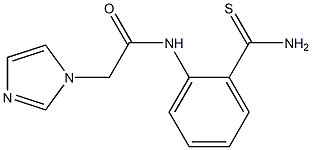 N-[2-(aminocarbonothioyl)phenyl]-2-(1H-imidazol-1-yl)acetamide Struktur