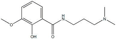 N-[3-(dimethylamino)propyl]-2-hydroxy-3-methoxybenzamide Struktur