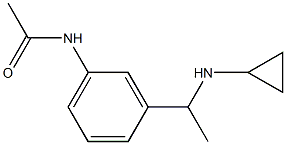 N-{3-[1-(cyclopropylamino)ethyl]phenyl}acetamide Struktur