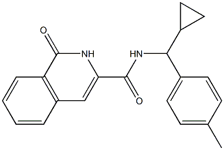 3-Isoquinolinecarboxamide,  N-[cyclopropyl(4-methylphenyl)methyl]-1,2-dihydro-1-oxo- Struktur