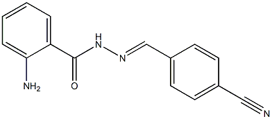 2-amino-N'-(4-cyanobenzylidene)benzohydrazide Struktur