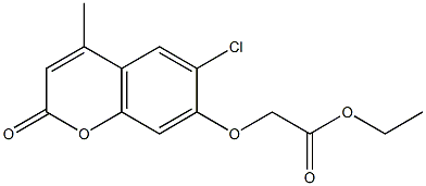 ethyl [(6-chloro-4-methyl-2-oxo-2H-chromen-7-yl)oxy]acetate Struktur