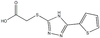{[5-(2-thienyl)-4H-1,2,4-triazol-3-yl]sulfanyl}acetic acid Struktur
