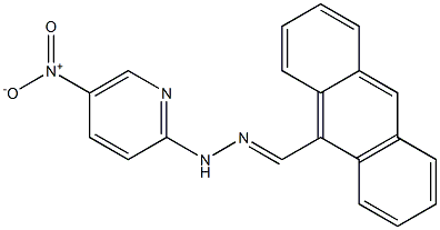 9-anthracenecarbaldehyde {5-nitro-2-pyridinyl}hydrazone Struktur