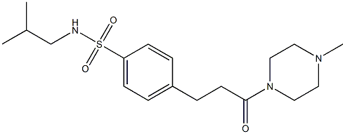 N-isobutyl-4-[3-(4-methyl-1-piperazinyl)-3-oxopropyl]benzenesulfonamide Struktur