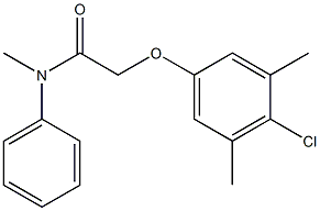 2-(4-chloro-3,5-dimethylphenoxy)-N-methyl-N-phenylacetamide Struktur