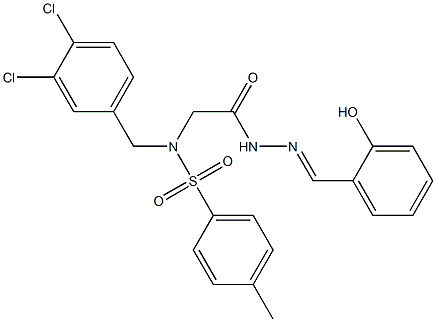 N-(3,4-dichlorobenzyl)-N-{2-[2-(2-hydroxybenzylidene)hydrazino]-2-oxoethyl}-4-methylbenzenesulfonamide Struktur