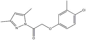2-(4-chloro-3-methylphenoxy)-1-(3,5-dimethyl-1H-pyrazol-1-yl)-1-ethanone Struktur