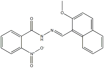 N'-[(E)-(2-methoxy-1-naphthyl)methylidene]-2-nitrobenzohydrazide Struktur