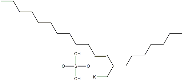 Sulfuric acid 2-heptyl-3-tetradecenyl=potassium ester salt Struktur