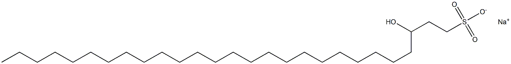 3-Hydroxy-1-heptacosanesulfonic acid sodium salt Struktur