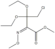 (Z)-4-Chloro-3,3-diethoxy-2-methoxyiminobutyric acid methyl ester Struktur