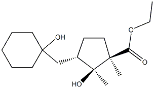 (1R,2S,3S)-2-Hydroxy-3-[(1-hydroxycyclohexyl)methyl]-1,2-dimethylcyclopentane-1-carboxylic acid ethyl ester Struktur