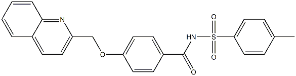 4-(2-Quinolinylmethoxy)-N-(p-tolylsulfonyl)benzamide Struktur