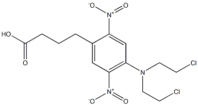 4-[Bis(2-chloroethyl)amino]-2,5-dinitrobenzenebutyric acid Struktur