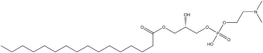 Hexadecanoic acid (S)-3-[[[2-(dimethylamino)ethoxy](hydroxy)phosphinyl]oxy]-2-hydroxypropyl ester Struktur