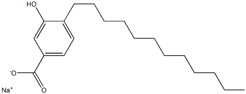 4-Dodecyl-3-hydroxybenzoic acid sodium salt Struktur