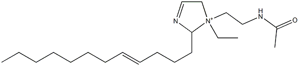 1-[2-(Acetylamino)ethyl]-2-(4-dodecenyl)-1-ethyl-3-imidazoline-1-ium Struktur