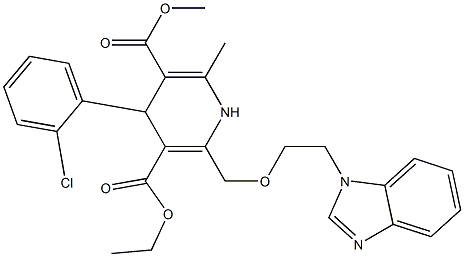 4-(2-Chlorophenyl)-1,4-dihydro-2-[2-(1H-benzimidazol-1-yl)ethoxymethyl]-6-methylpyridine-3,5-dicarboxylic acid 3-ethyl 5-methyl ester Structure