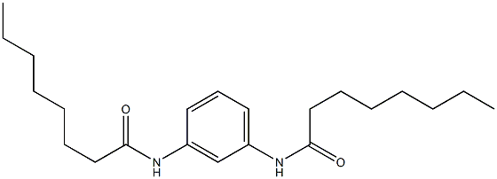 N,N'-Bis(1-oxooctyl)-m-phenylenediamine Struktur