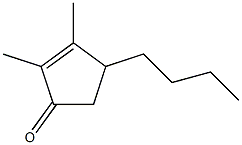 4-Butyl-2,3-dimethyl-2-cyclopenten-1-one Struktur