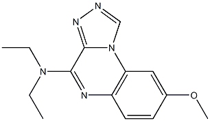 4-Diethylamino-8-methoxy[1,2,4]triazolo[4,3-a]quinoxaline Struktur