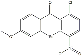 6-Methoxy-1-chloro-4-nitro-9H-selenoxanthene-9-one Struktur