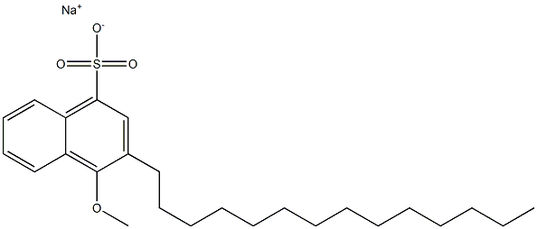 4-Methoxy-3-tetradecyl-1-naphthalenesulfonic acid sodium salt Struktur