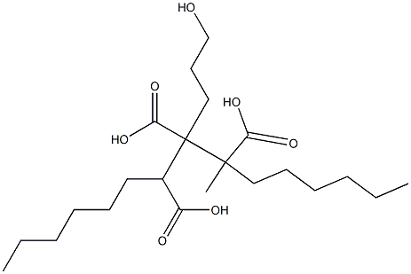 Butane-1,2,3-tricarboxylic acid 2-(3-hydroxypropyl)1,3-dihexyl ester Struktur