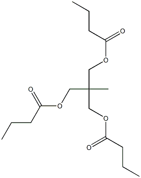 Ethylidynetris(methanol butanoate) Struktur
