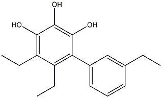 5,6-Diethyl-4-(3-ethylphenyl)benzene-1,2,3-triol Struktur