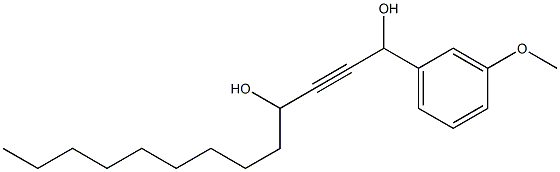 1-(3-Methoxyphenyl)-2-tridecyne-1,4-diol Struktur
