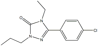 4-Ethyl-2-propyl-5-(4-chlorophenyl)-2H-1,2,4-triazol-3(4H)-one Struktur
