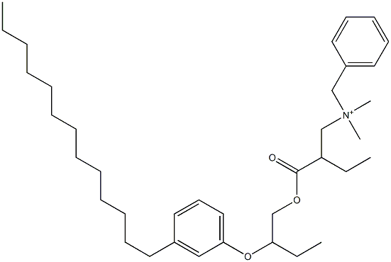 N,N-Dimethyl-N-benzyl-N-[2-[[2-(3-tridecylphenyloxy)butyl]oxycarbonyl]butyl]aminium Structure