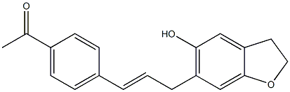 4'-[3-[(2,3-Dihydro-5-hydroxybenzofuran)-6-yl]-1-propenyl]acetophenone Struktur