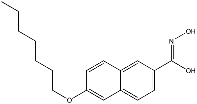 6-Heptyloxynaphthalene-2-carbohydroximic acid Struktur