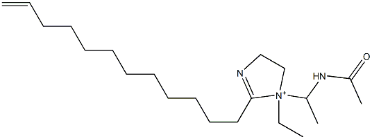 1-[1-(Acetylamino)ethyl]-2-(11-dodecenyl)-1-ethyl-2-imidazoline-1-ium Struktur