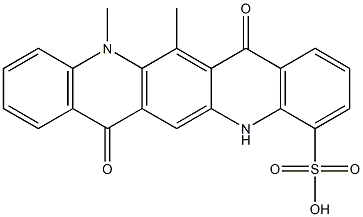 5,7,12,14-Tetrahydro-12,13-dimethyl-7,14-dioxoquino[2,3-b]acridine-4-sulfonic acid Struktur