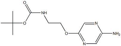 tert-butyl 2-(5-aminopyrazin-2-yloxy)ethylcarbamate Struktur