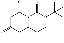 tert-butyl 2-isopropyl-4,6-dioxopiperidine-1-carboxylate Struktur