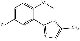 5-(5-chloro-2-methoxyphenyl)-1,3,4-oxadiazol-2-amine Struktur